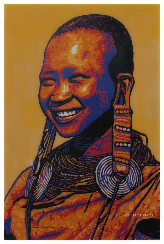 Fröhliches afrikanisches Lächeln von Tosin Oyeniyi