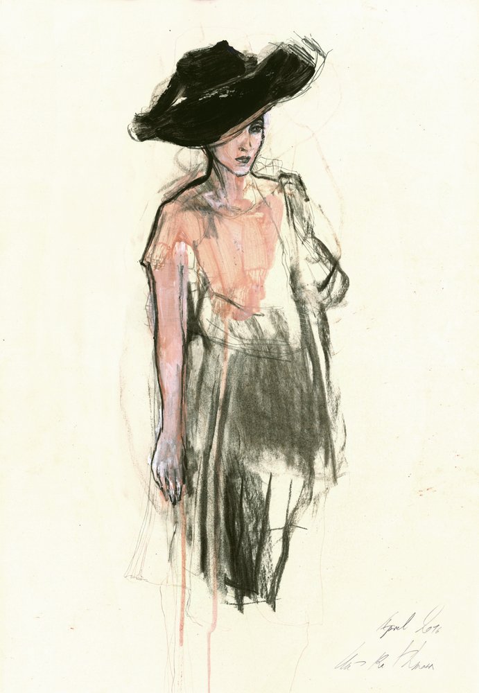 Chic Hut Modenskizze von Ute Rathmann