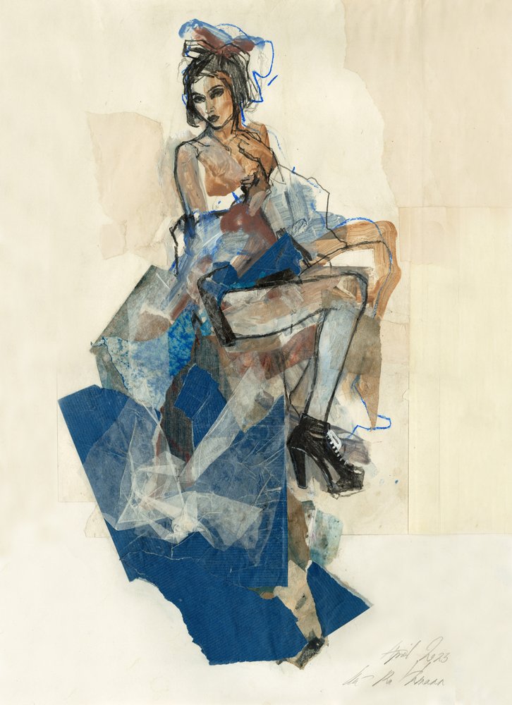 Elegante Blaue Mode von Ute Rathmann