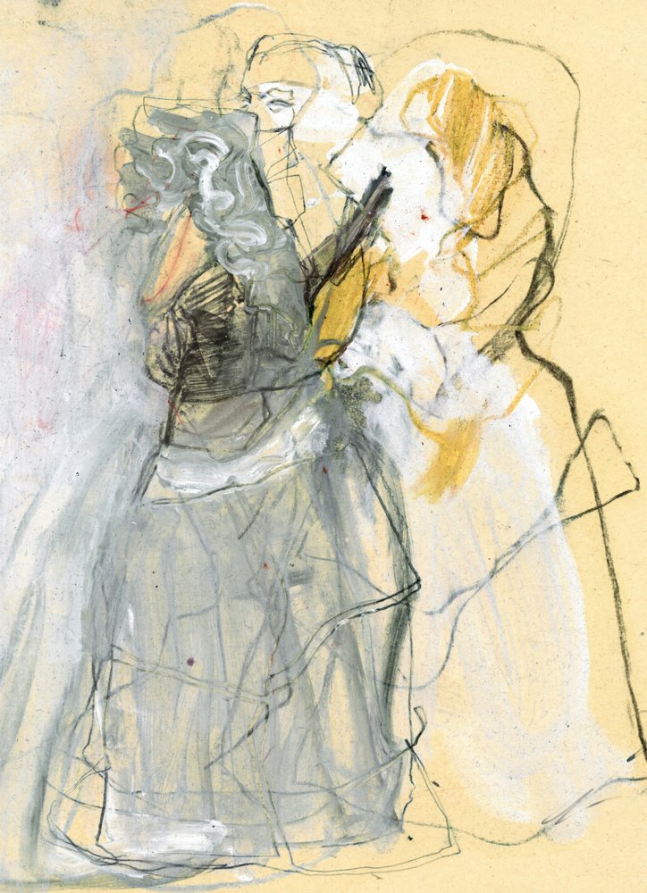 Elegante Figurenskizze von Ute Rathmann
