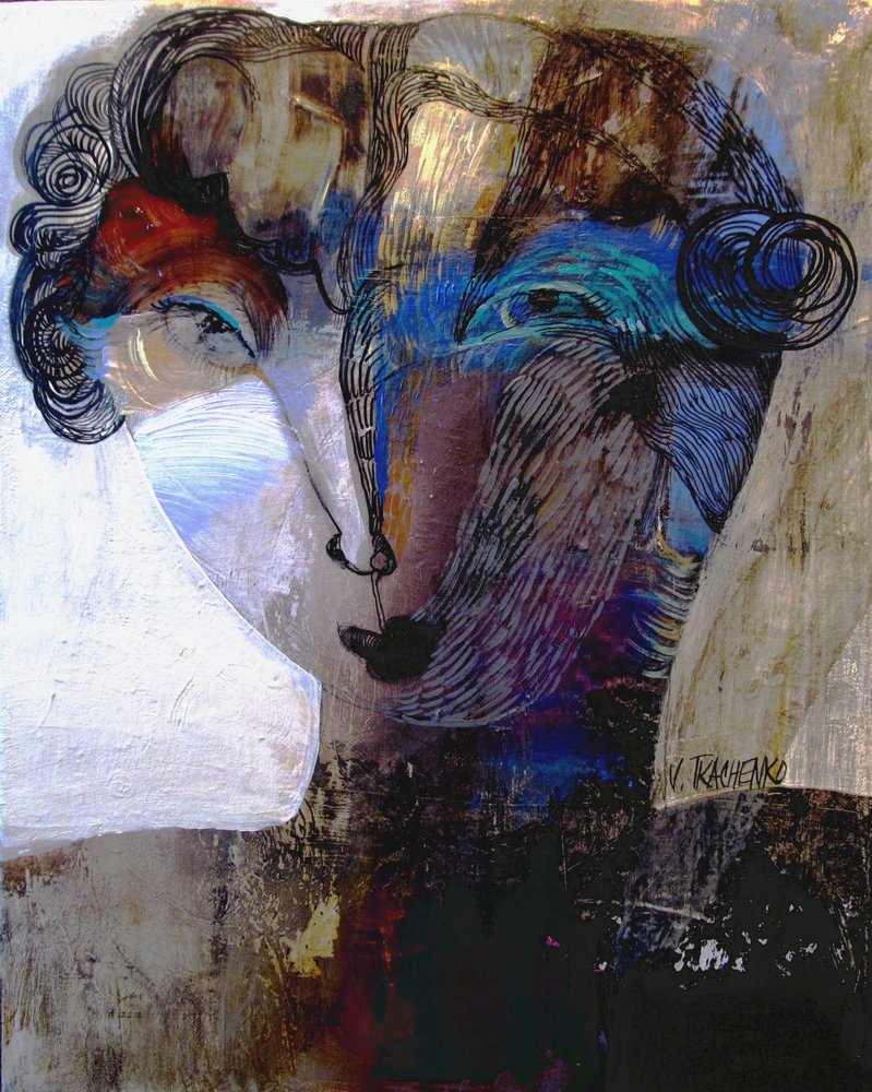 Abstrakte Gesichts-Kunst von Victor Tkachenko