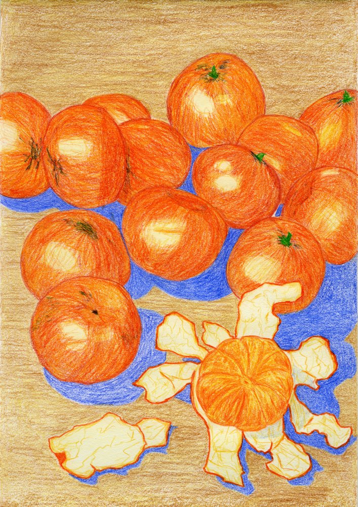 Frische Orangen Stillleben von Viktoriia Saunina