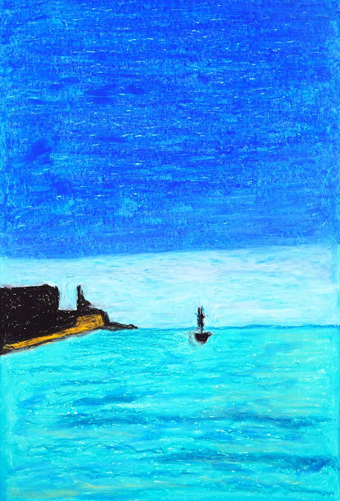 Lebendige blaue Meereslandschaft von Viktoriia Saunina