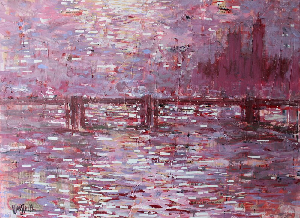 Reflexionen der rosa Stadt von Wayne Sleeth