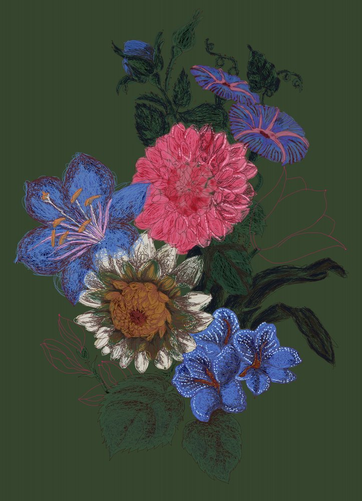 Buntes Gartenbouquet von XHOZUCAN