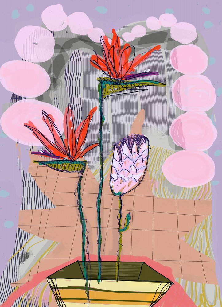 Lebendige tropische Blumen von XHOZUCAN