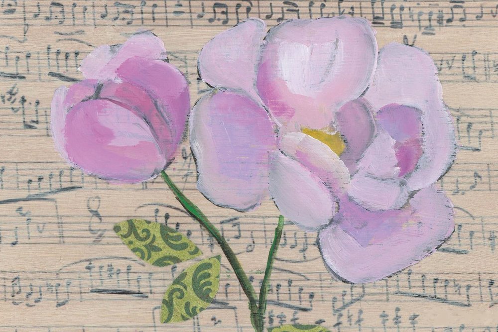 Florale Musiknoten von Yvonne Gustafsson