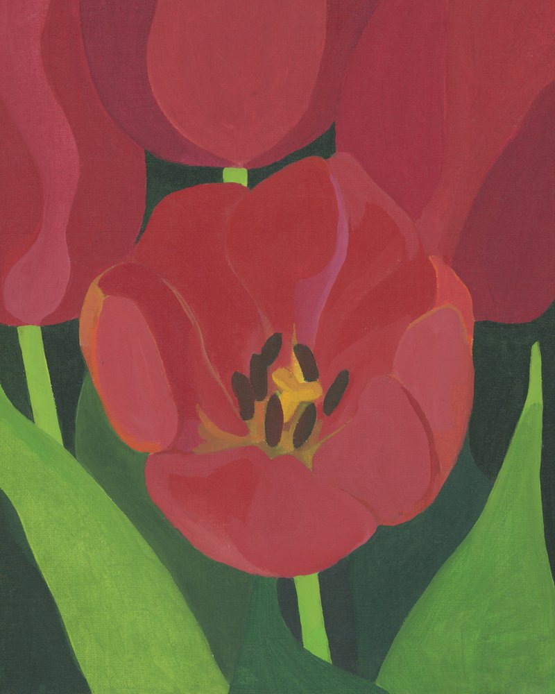 Lebendige Rote Tulpen von Yvonne Gustafsson