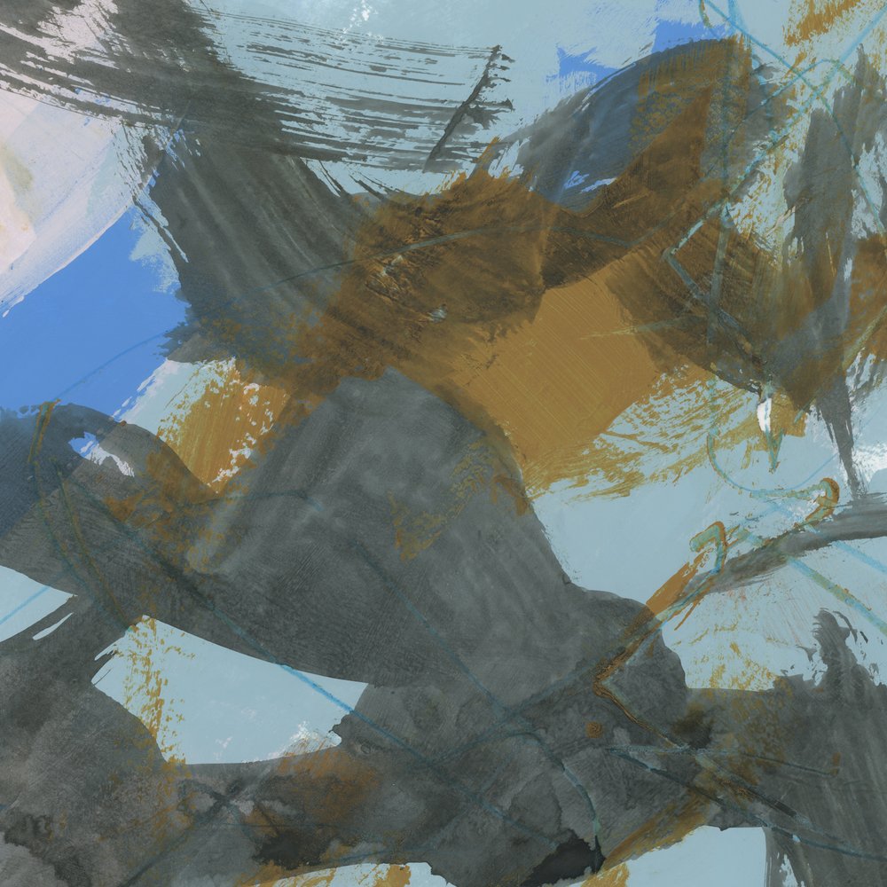 Abstrakter blauer Goldfluss von cartissi