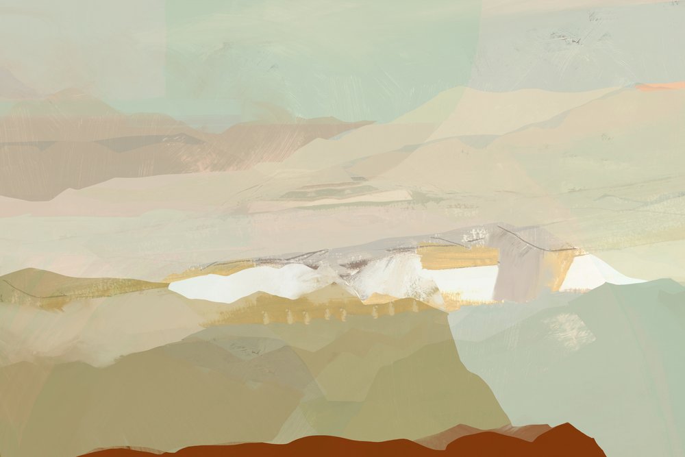 Abstrakte Berglandschaft von cartissi