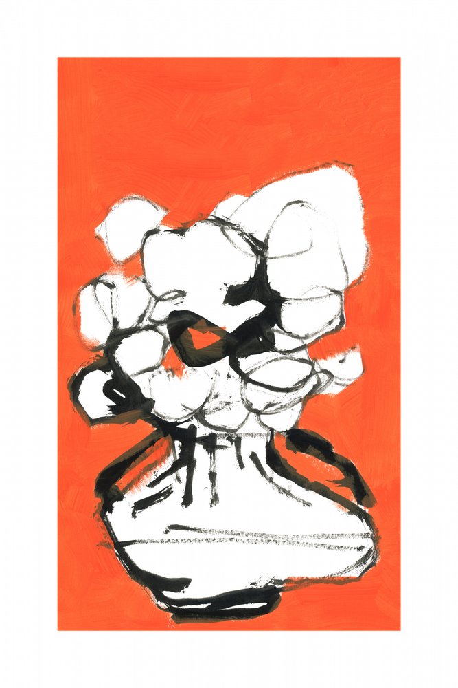 Abstraktes oranges Bouquet von cartissi