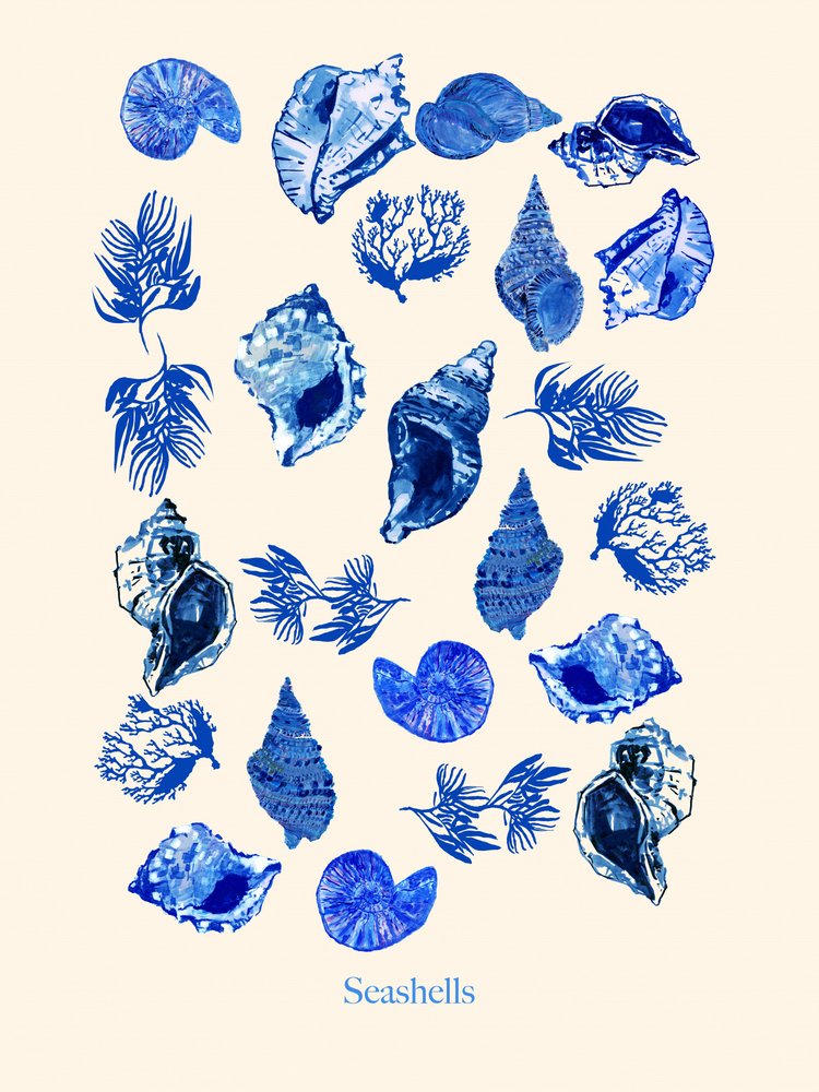 Küstenblaue Muscheln von cartissi