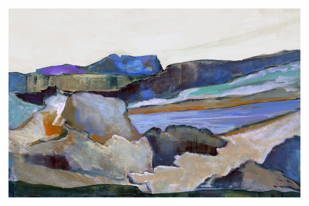 Bunte Berglandschaft von cartissi