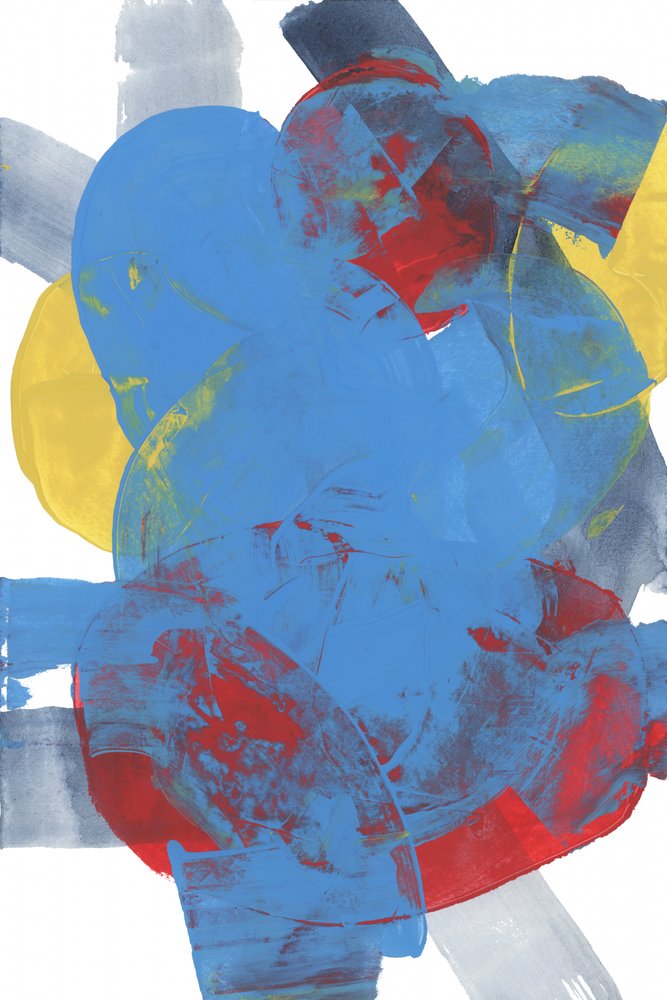 Dynamisches Blau-Rotes Abstrakt von cartissi