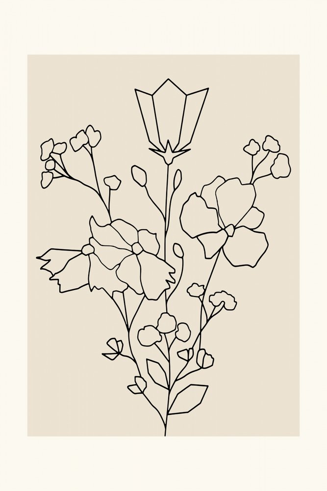 Elegante Florale Linien von cartissi