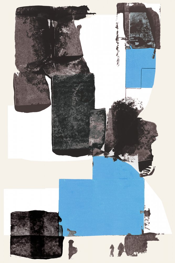 Geometrische Blaue Abstraktion von cartissi