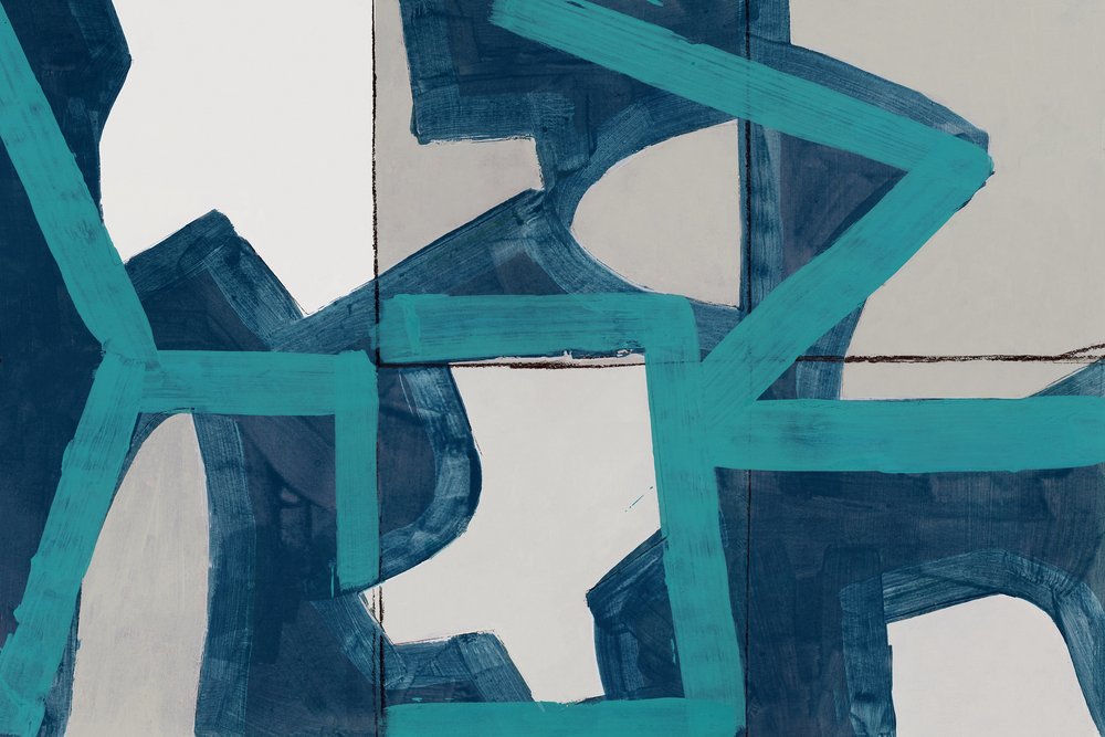 Geometrische blaue Abstraktion von cartissi