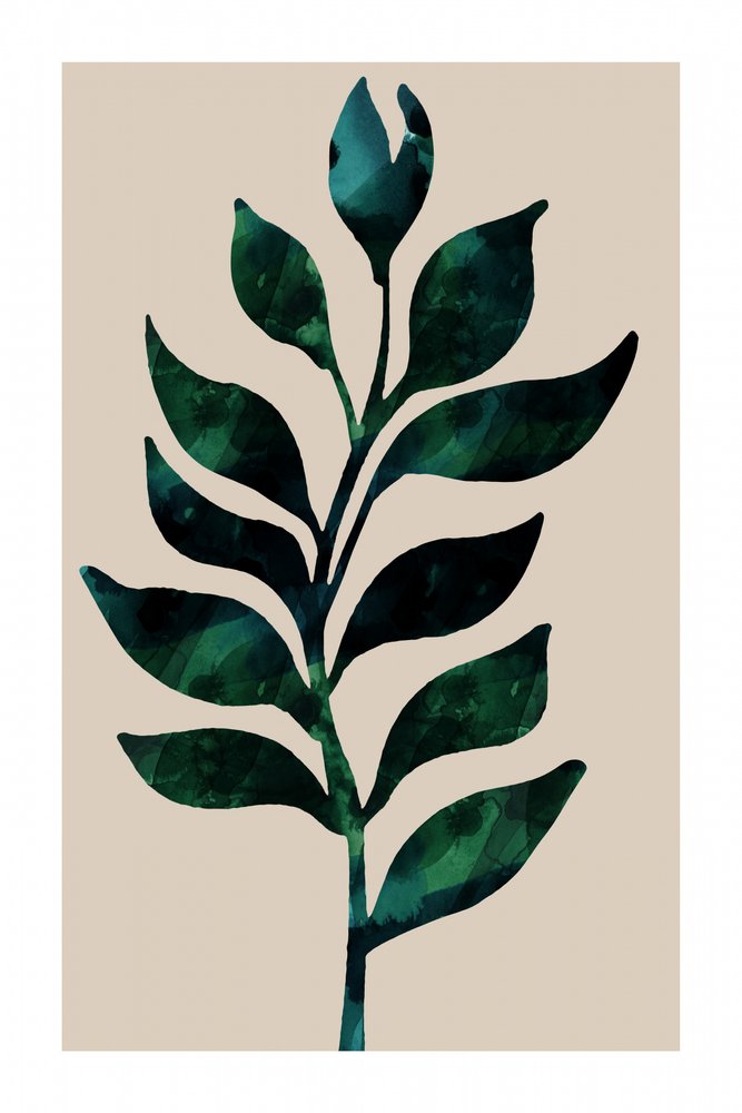 Grüner botanischer Stiel von cartissi