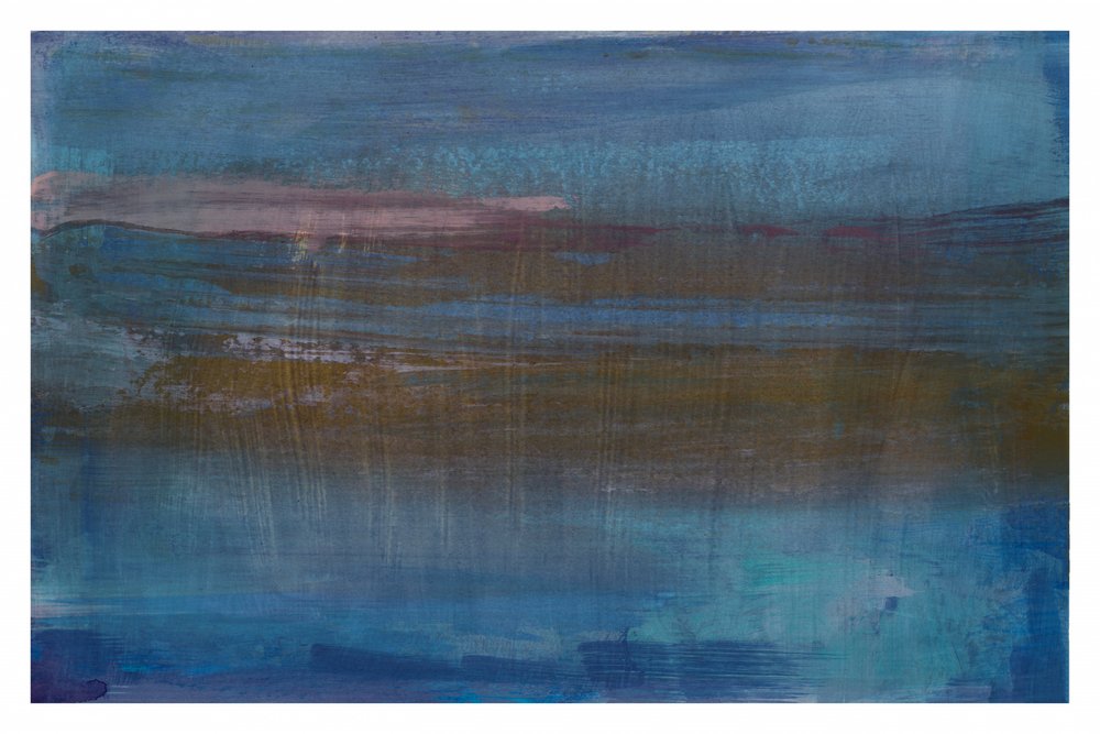 Nebliger blauer Horizont von cartissi