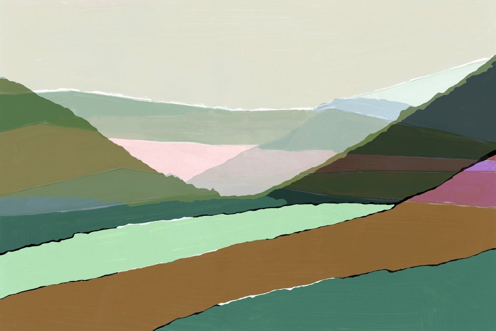 Moderne geschichtete Landschaft von cartissi