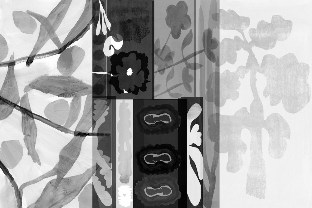 Monochrome Botanische Muster von cartissi