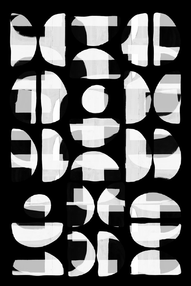 Monochrome geometrische Abstraktion von cartissi