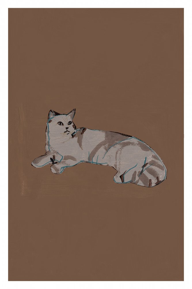 Entspannte graue Katze von cartissi