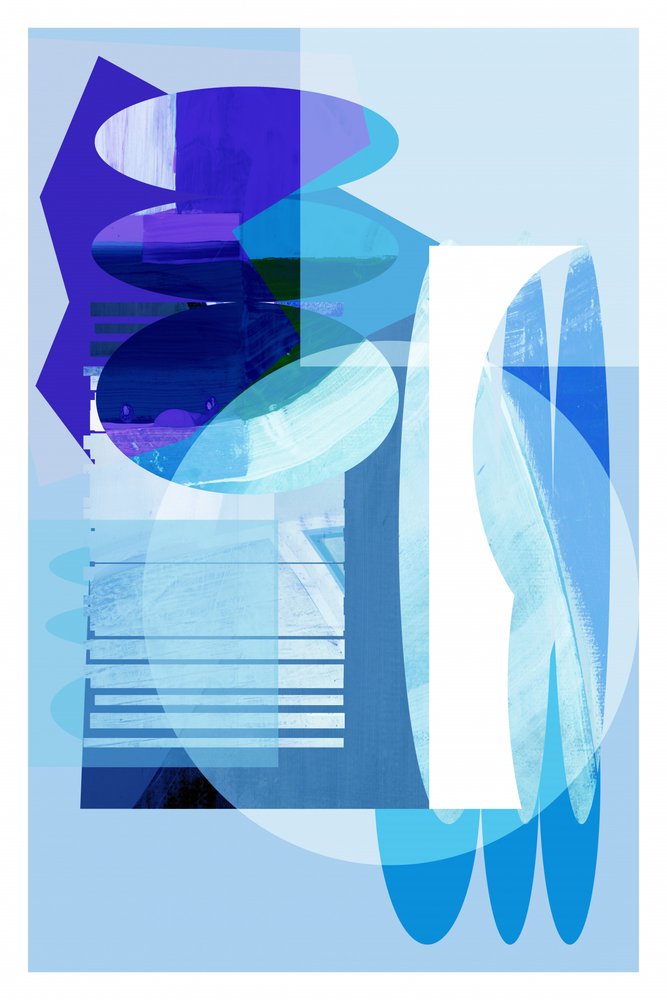 Gelassene blaue Abstraktion von cartissi