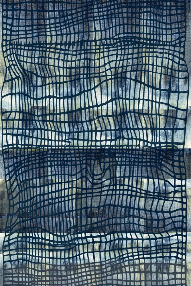 Welliges Indigo Gitter von cartissi
