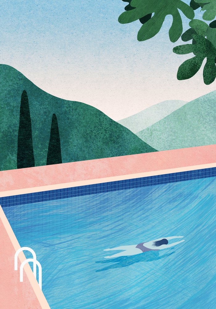 Gelassene Bergschwimmen von longwayhome
