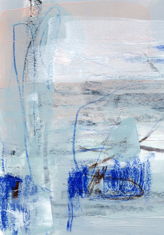 Blauer abstrakter Fluss von uplusmestudio