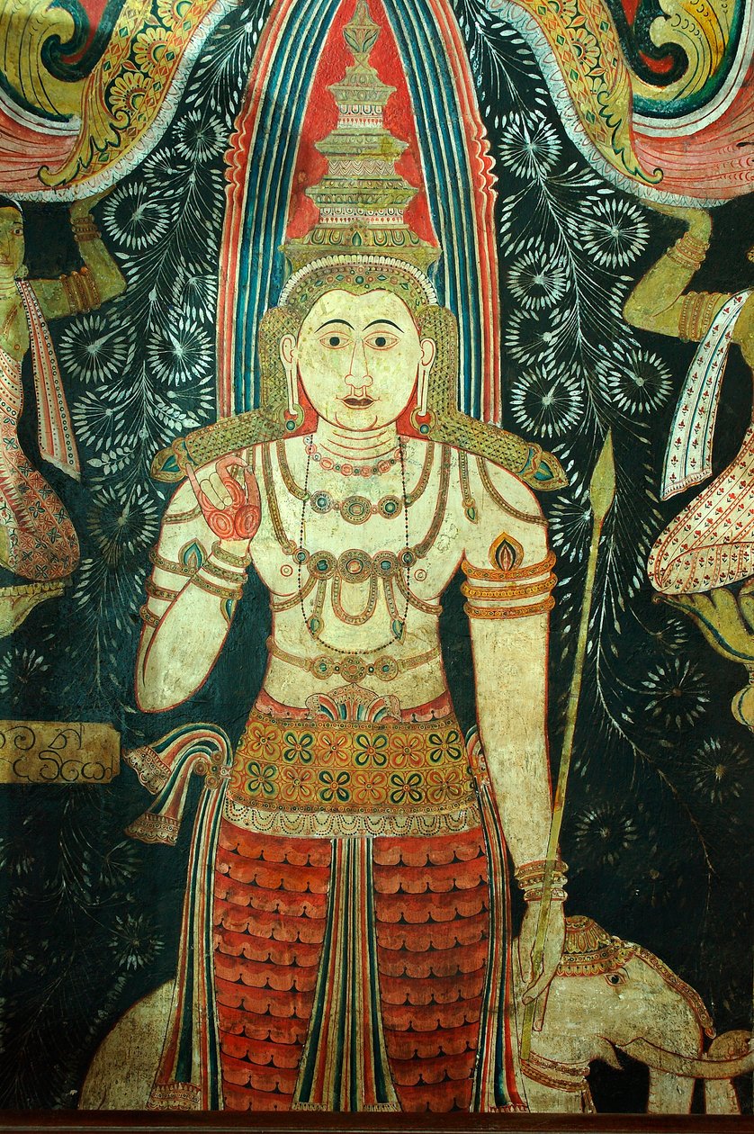 Wandgemälde an den Wänden des Kelaniya-Tempels im Kelaniya Vihara, einer der heiligsten buddhistischen Stätten etwa sechs Meilen von der Hauptstadt Colombo, Sri Lanka. 7. Januar 2010 von Unknown