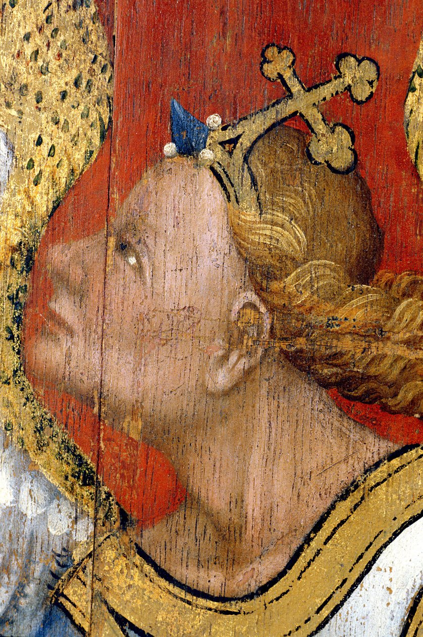 Picardie 085 - Laon - Museum - „Der Stifter und der Engel der Verkündigung“ (Detail) - Meister der Stunden von Rohan - Ölmalerei auf Eiche aus dem 15. Jahrhundert von Unknown