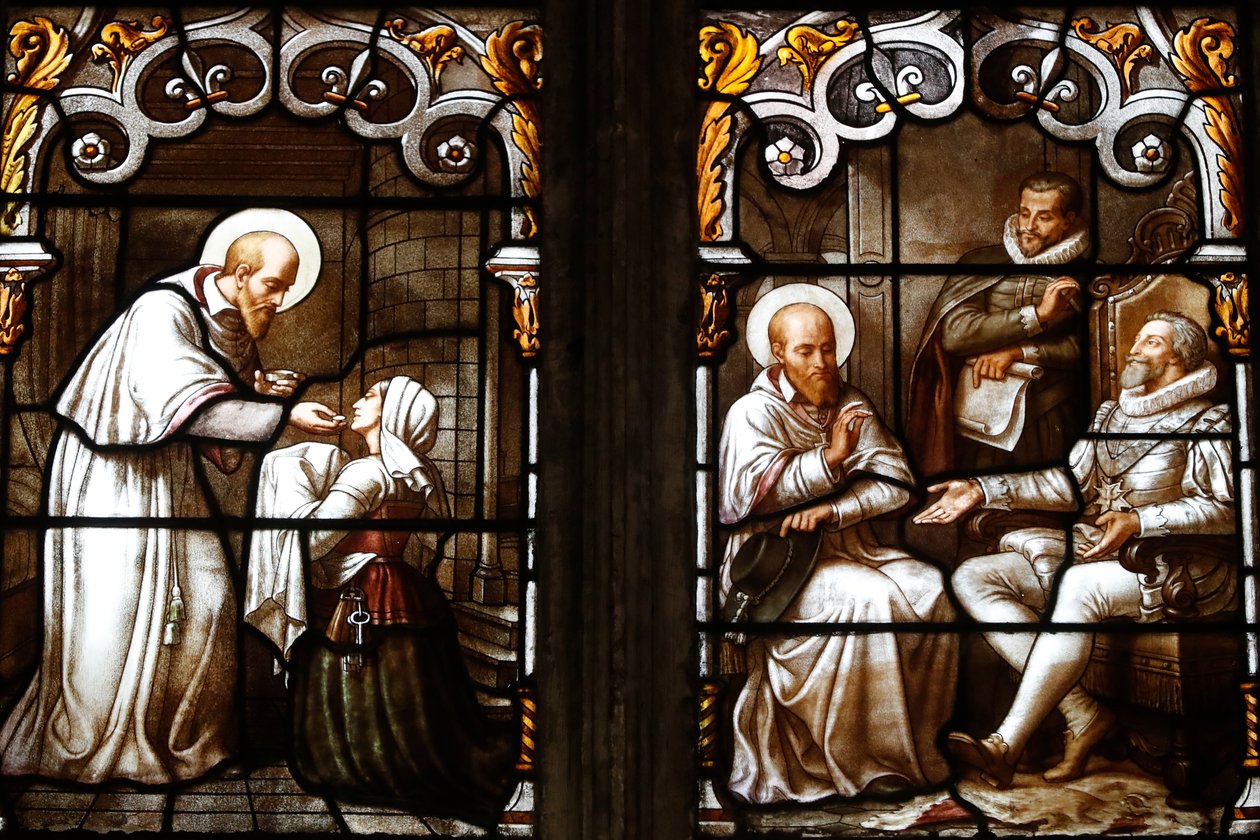 Kirche Saint Nizier, Glasfenster, St. Franz von Sales von Claudius Lavergne (1815-1887), Lyon, Frankreich von Unknown