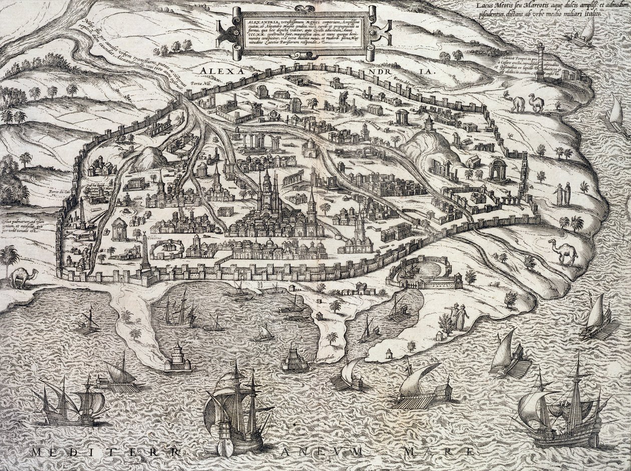 Stadtplan von Alexandria in Ägypten, ca. 1625 von Unknown