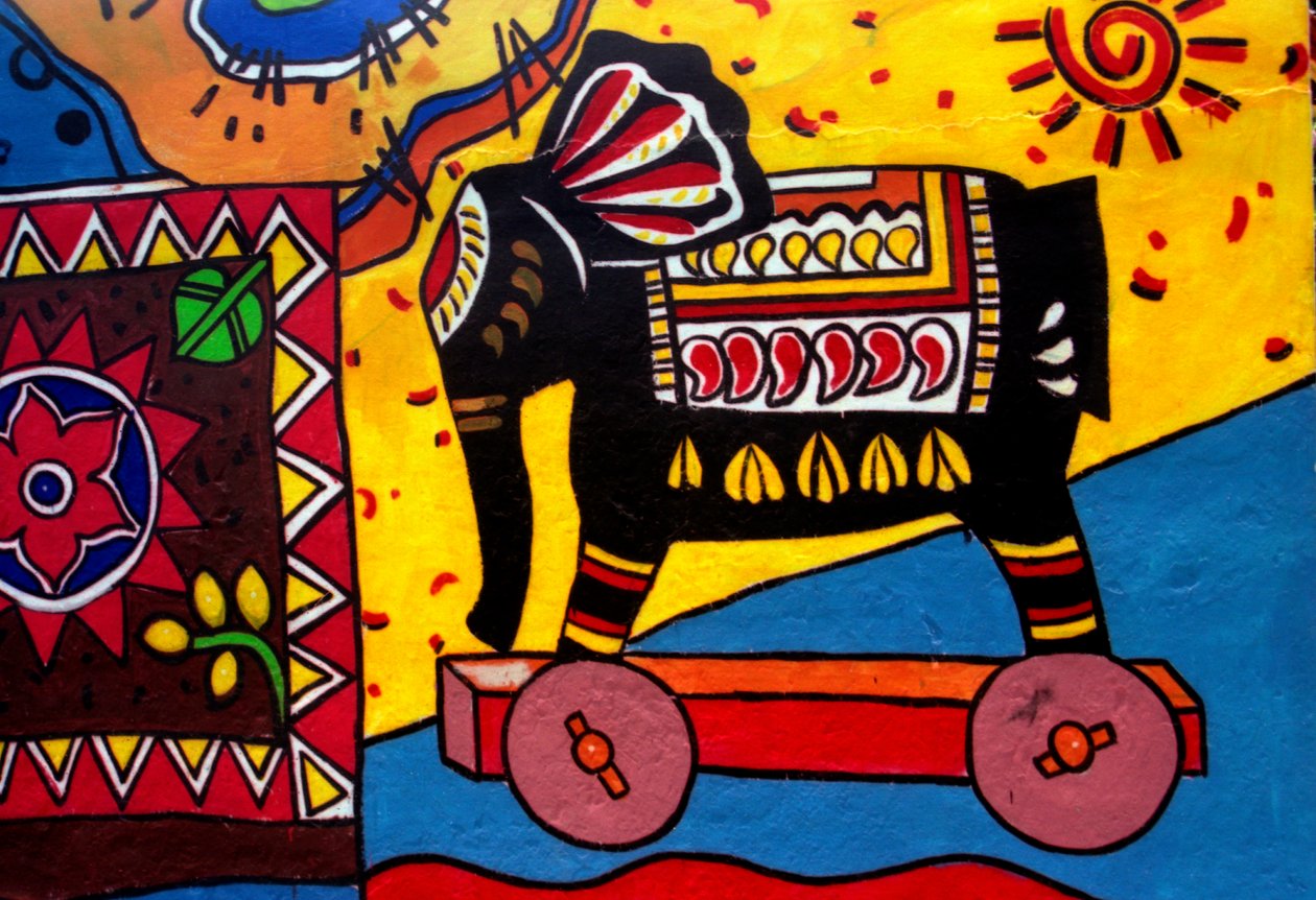 Traditionelle Wandmalerei in Bangladesch von Unknown
