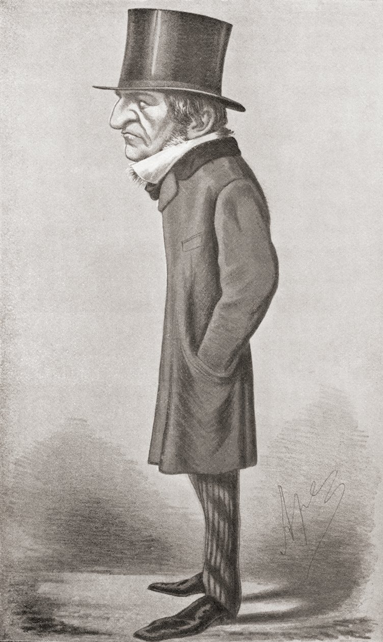 Karikatur von William Gladstone, nach einer Illustration des Vanity Fair Karikaturisten Ape aus dem Jahr 1869, aus 