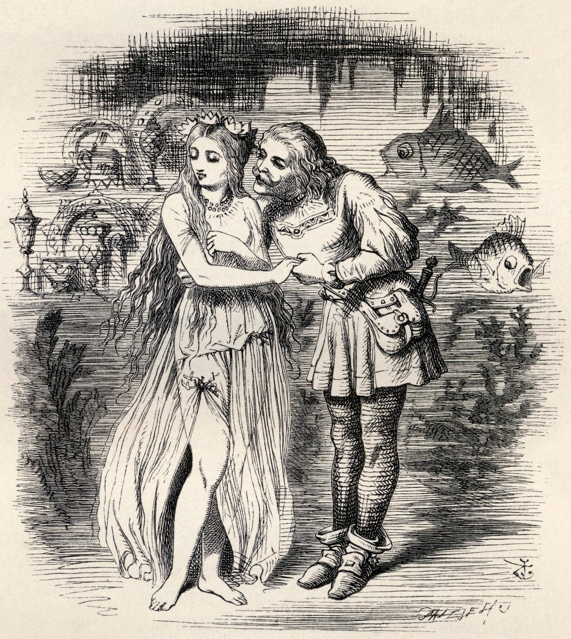 Illustration nach J. Tenniel für das Gedicht 
