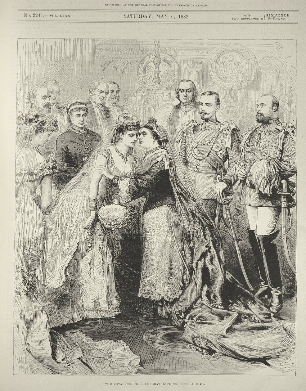 Die königliche Hochzeit: Prinz Leopold, Herzog von Albany, mit Prinzessin Helen von Waldeck-Pyrmont in der St. George