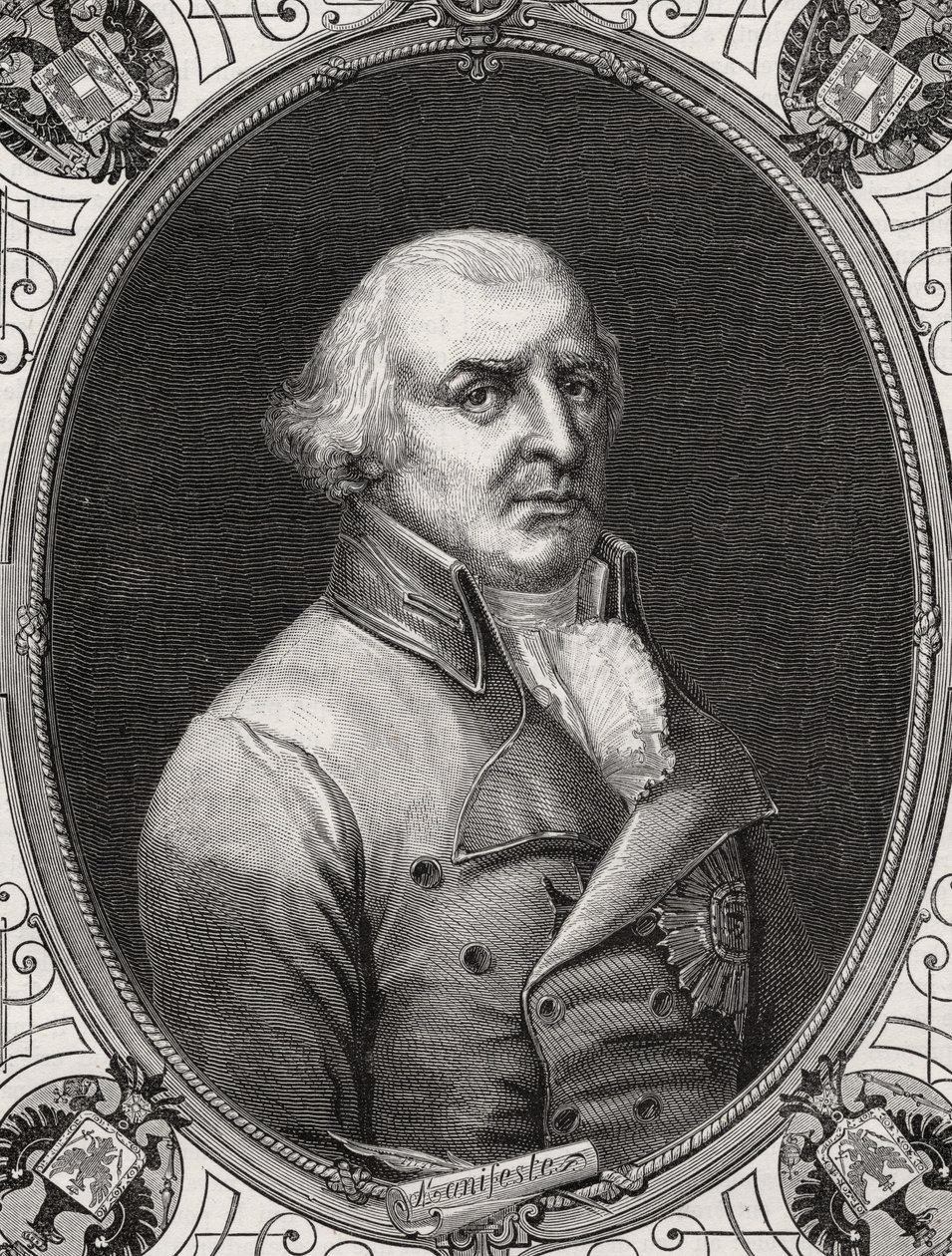Karl Wilhelm Ferdinand, Herzog von Braunschweig-Lüneburg, graviert von Stephane Pannemaker nach Rambert, aus 