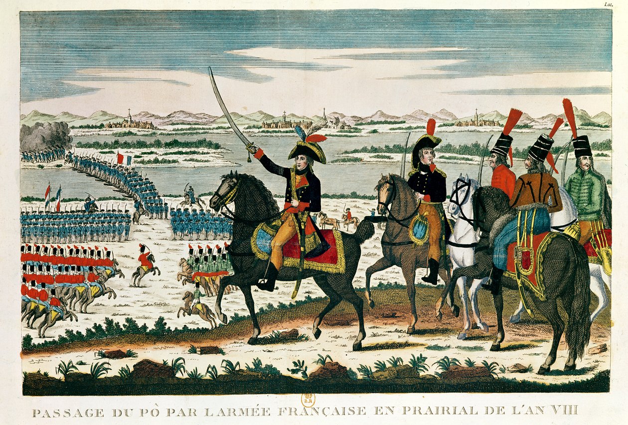 Passage zum Po, vor der Schlacht von Marengo, Prairial, Jahr VIII von French School