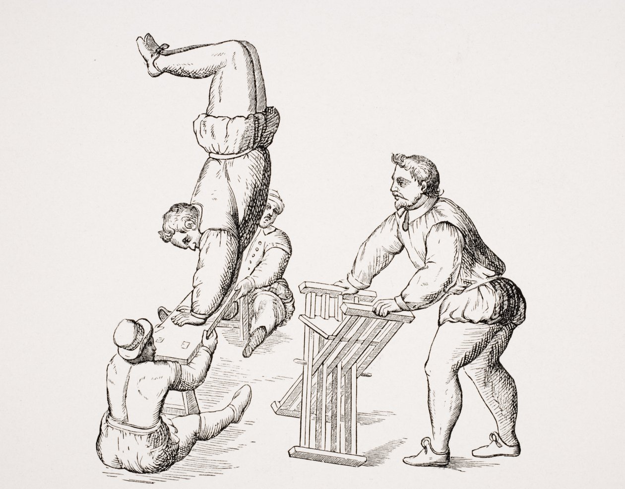 Purzelbäume, Illustration aus einer Faksimile von 
