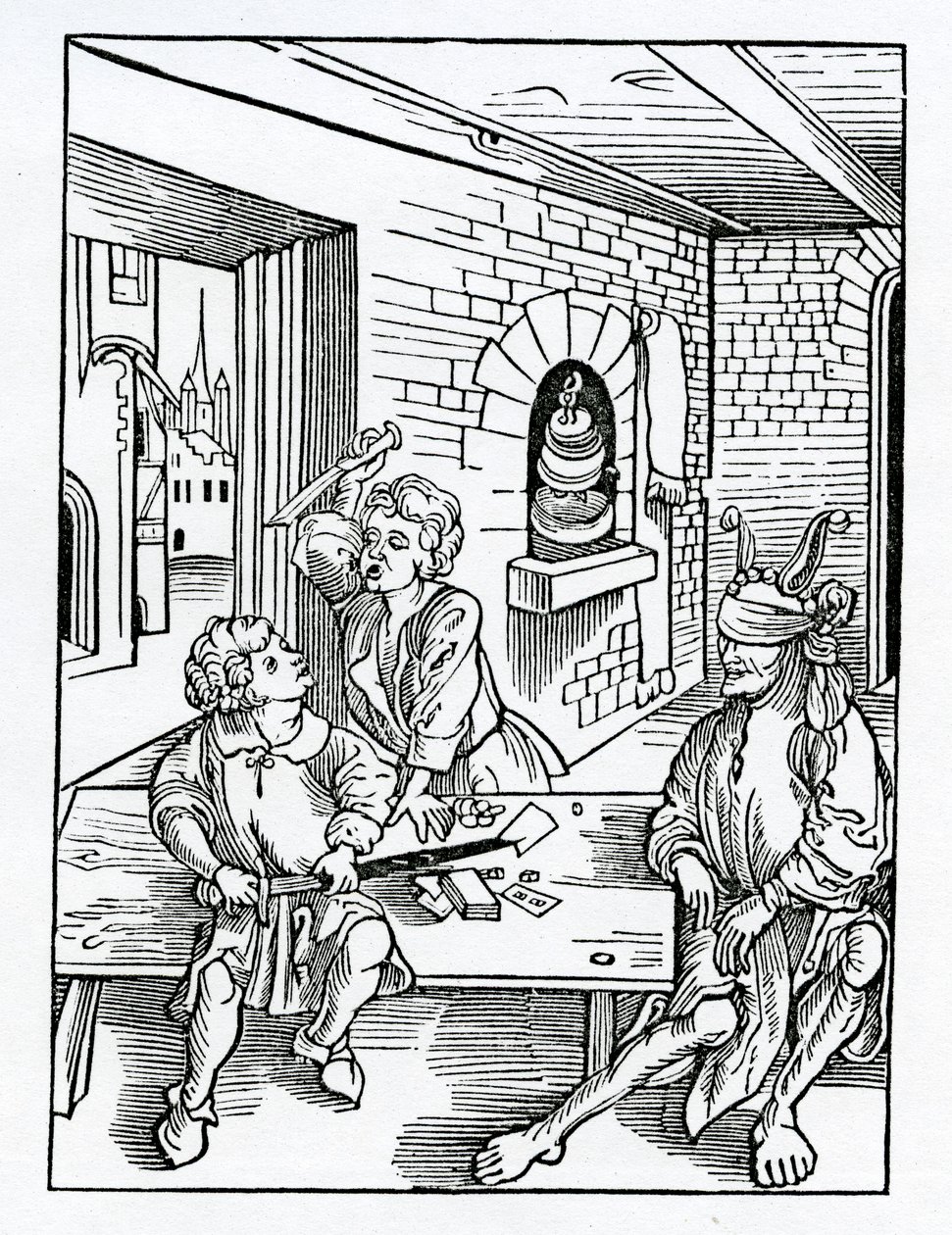Von der Erziehung nachlässiger Väter gegenüber ihren Kindern, Illustration aus Alexander Barclays englischer Übersetzung von 