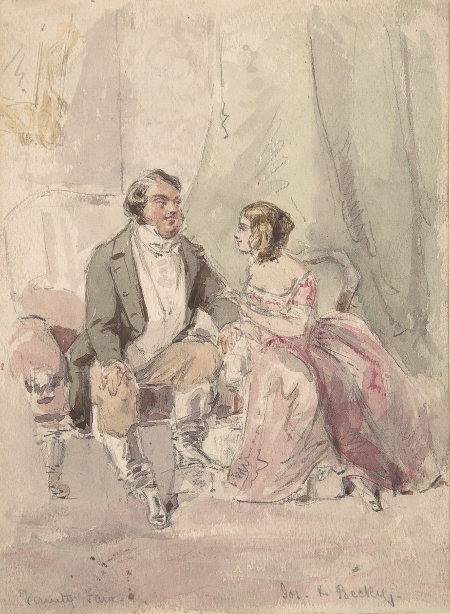 Szene aus Vanity Fair: Jos und Becky, 1848-80 von Jerry Barret