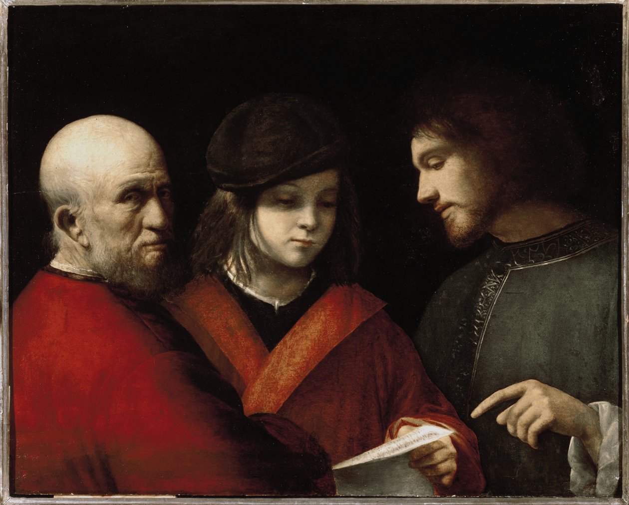 Die drei Lebensalter des Menschen - Öl auf Holz, ca. 1500 von Giorgione