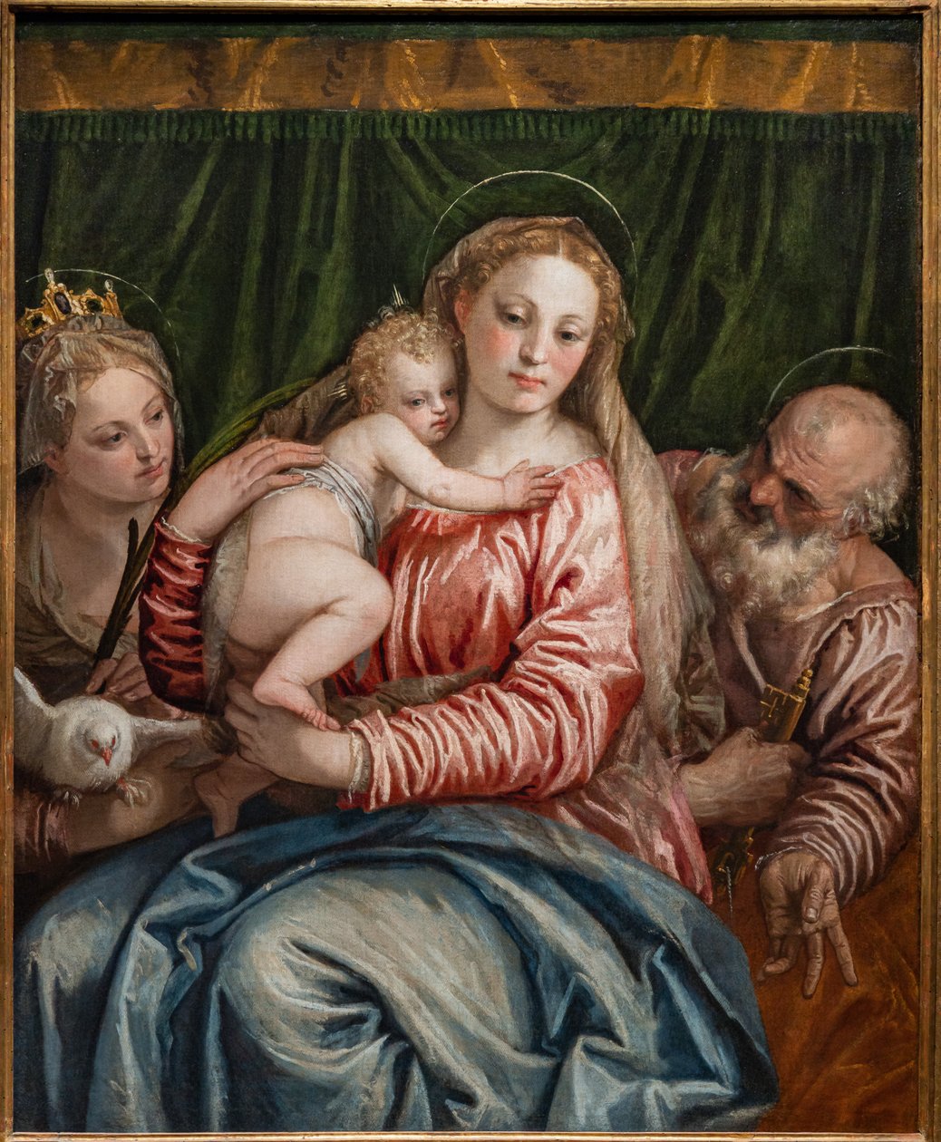 Madonna und Jesuskind zwischen St. Katharina von Alexandrien und Petrus (Detail) von (1528 88) Veronese