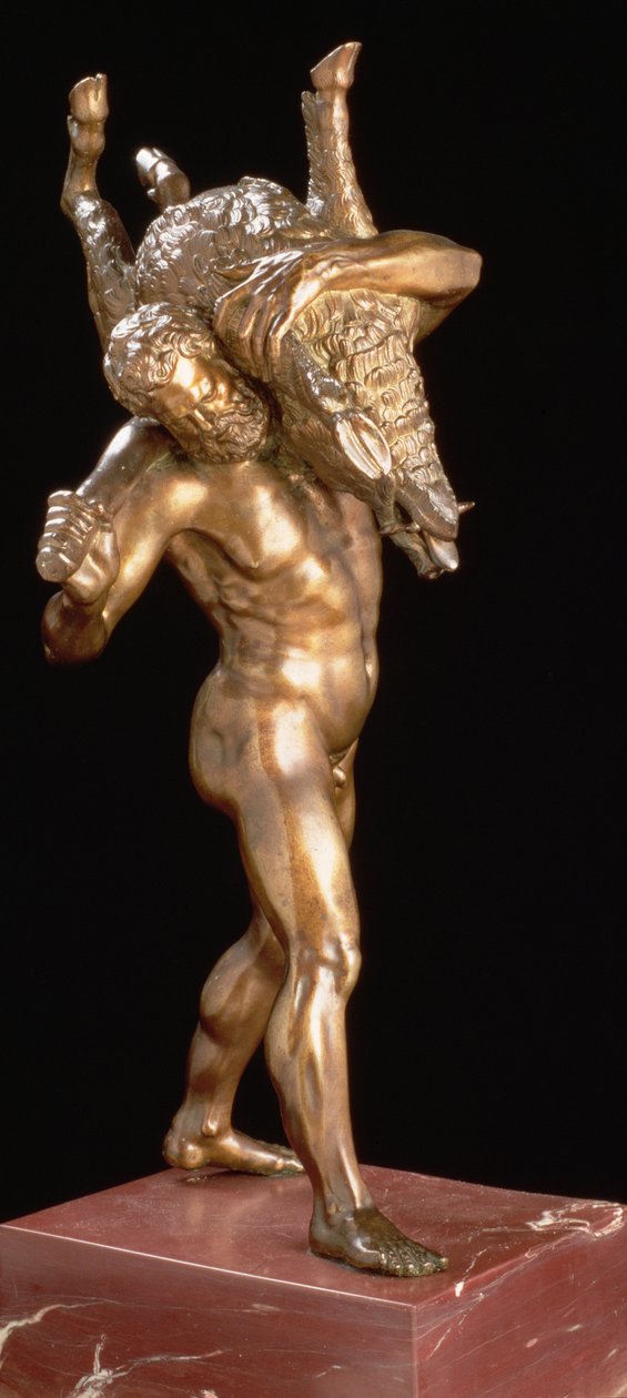 Herkules und der erymanthische Eber von Giambologna