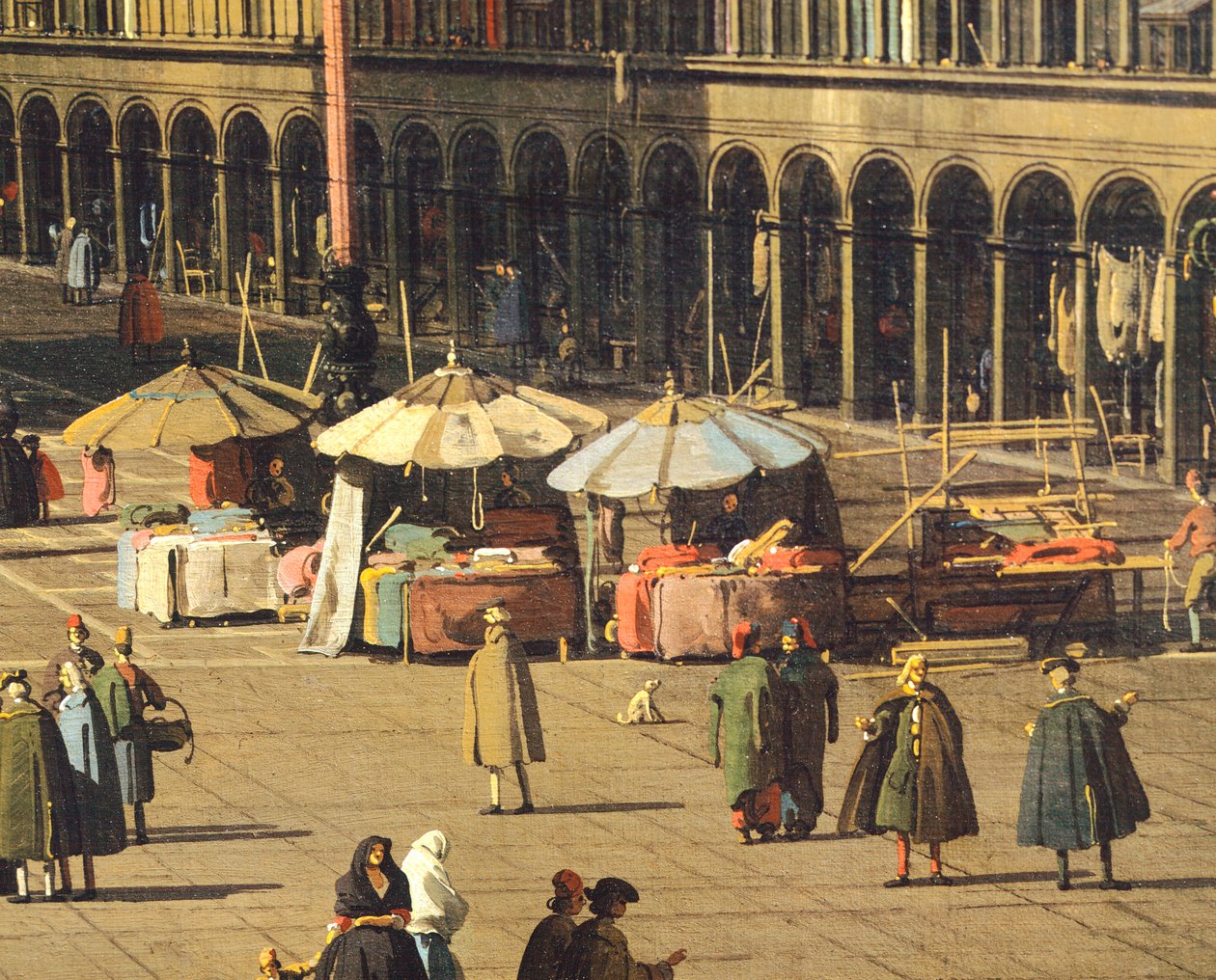 Piazza San Marco (Markusplatz) von der Basilika in Richtung Kirche San Geminiano und Procuratie Nuove (Gebäude der Prokuratoren), Venedig, von Giovanni Antonio Canal, bekannt als Canaletto (1697-1768), Öl auf Leinwand, ca. 1735 von (1697 1768) Canaletto