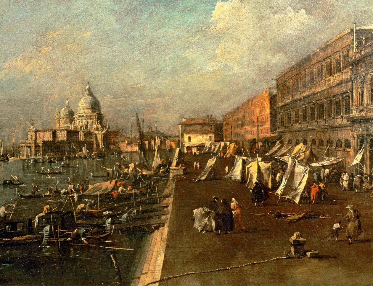 Riva dei Schiavoni, Punta della Dogana und Chiesa della Salute, Venedig von (1697-1768) Canaletto