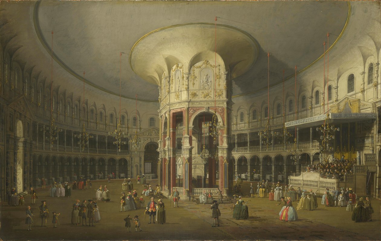 Innenansicht der Rotunde von Ranelagh in London von Canaletto